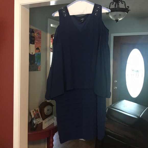 Navy blue AGB formal dress 18 - Picture 1 of 5